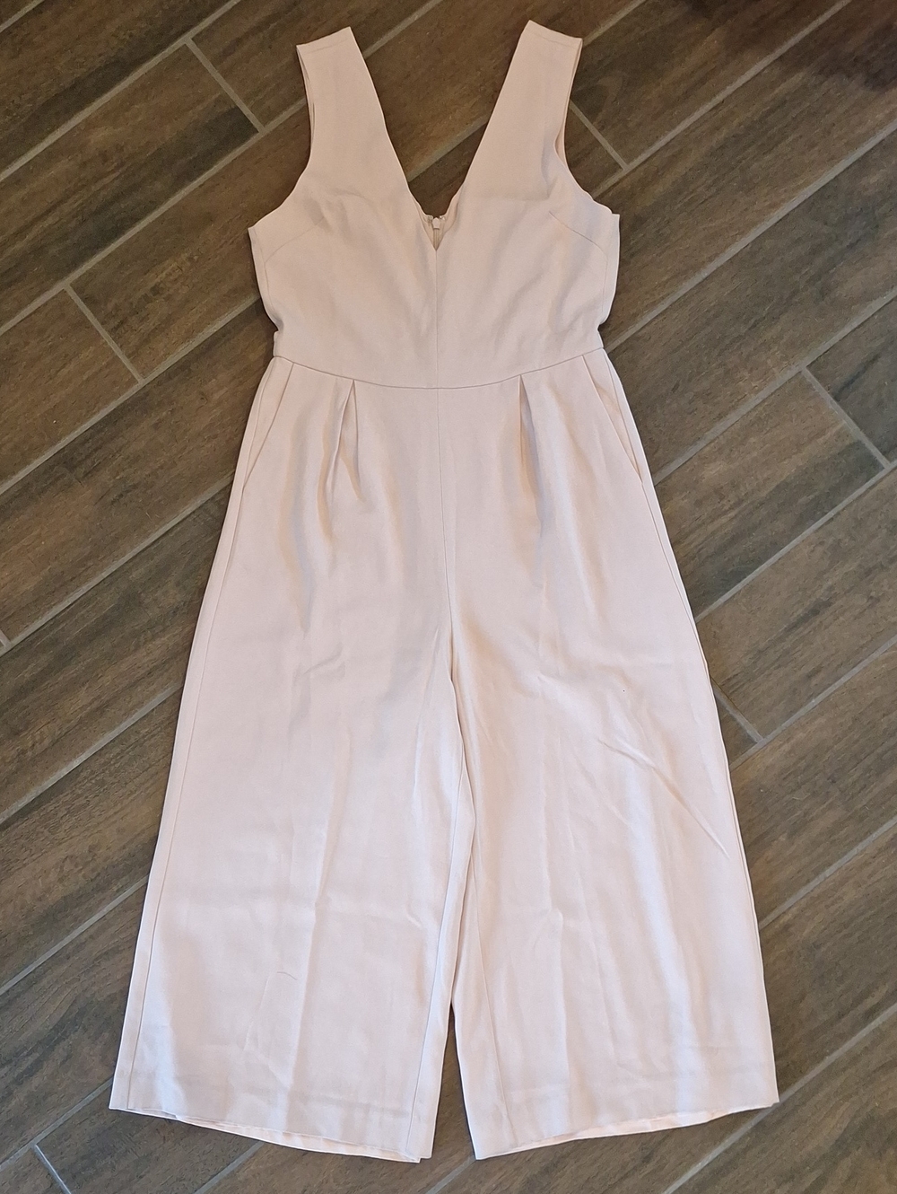 Aritzia Babaton Marcus Jumpsuit Pale Pink Camille Sleeveless Wide Leg Cropped 10 - Picture 2 of 11